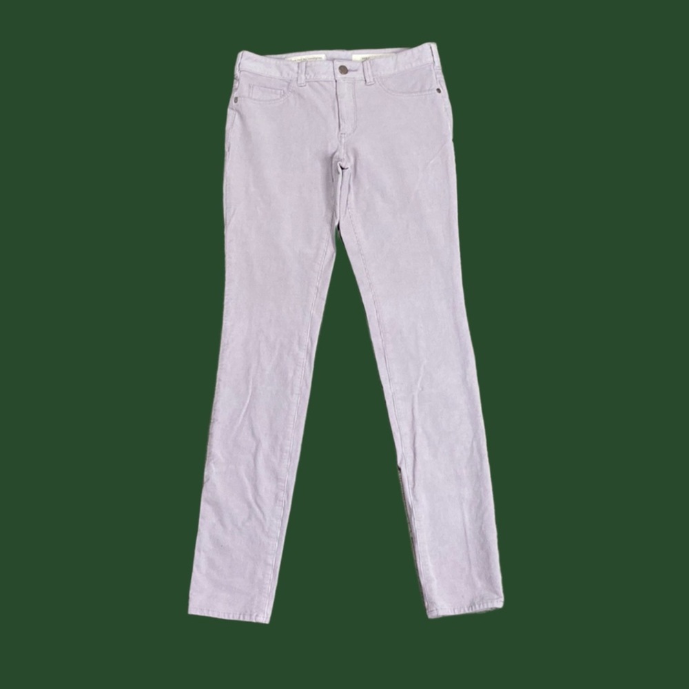 PILCRO AND THE LETTERPRESS LILAC SERIF SKINNY CORDUROY PANTS SZ 27